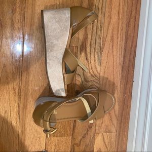 Michael Kors brown Wedges